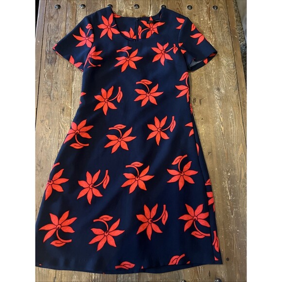 Banana Republic Dresses & Skirts - Banana Republic Womens Floral Shift Dress 6 Navy Blue Red 585478-00-1